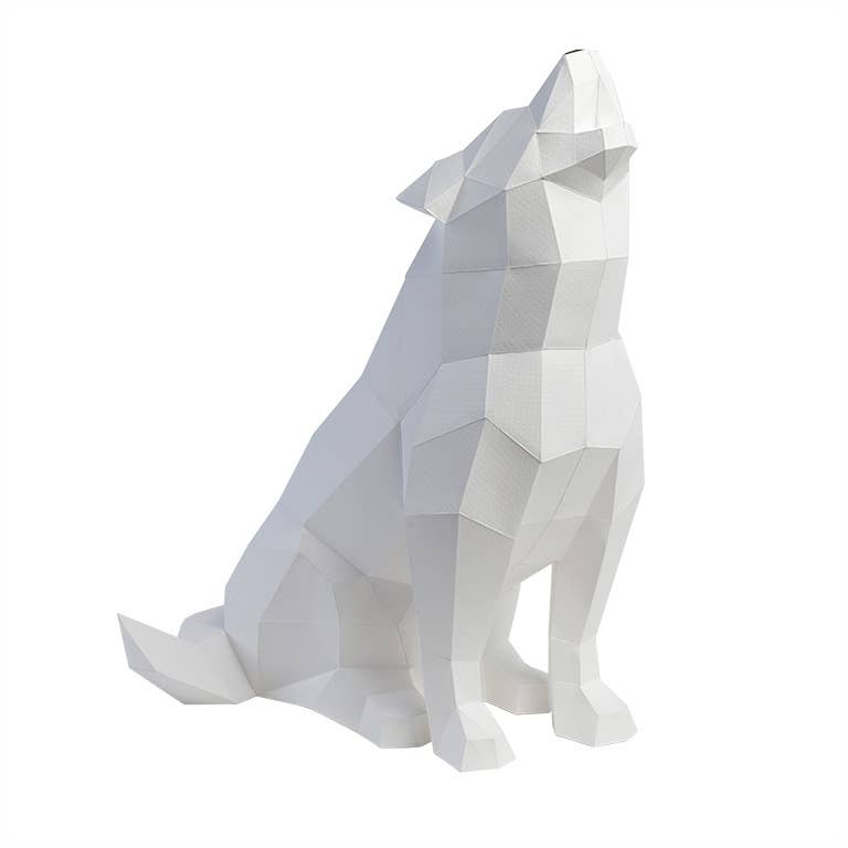 Wolf 3D PaperCraft Origami Model, Paper Lamp