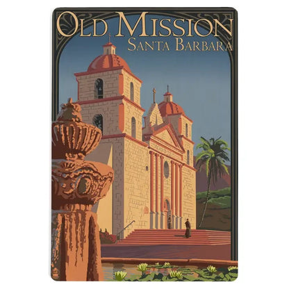 Santa Barbara Wood Postcards - Old Mission