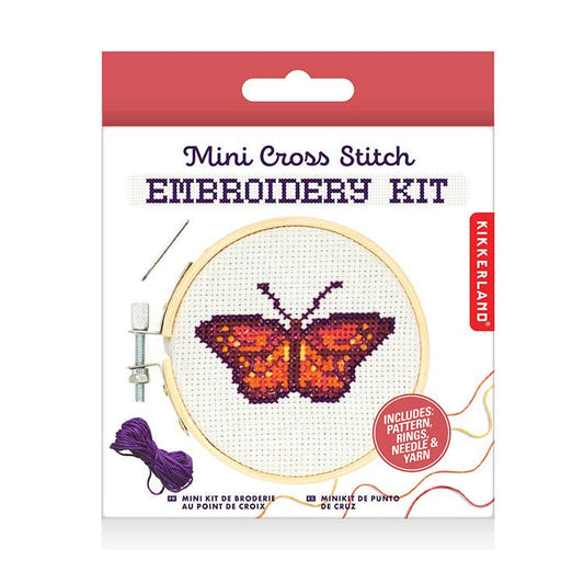 Mini Cross Stitch Embroidery Kit - Butterfly