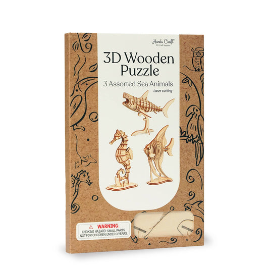 3D Wood Puzzle Bundle Pack: Sea Animals