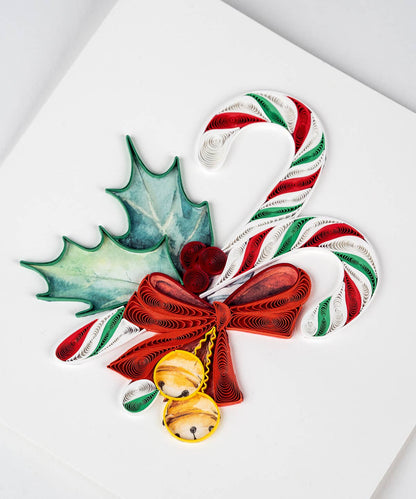 Candy Cane Quilling Card