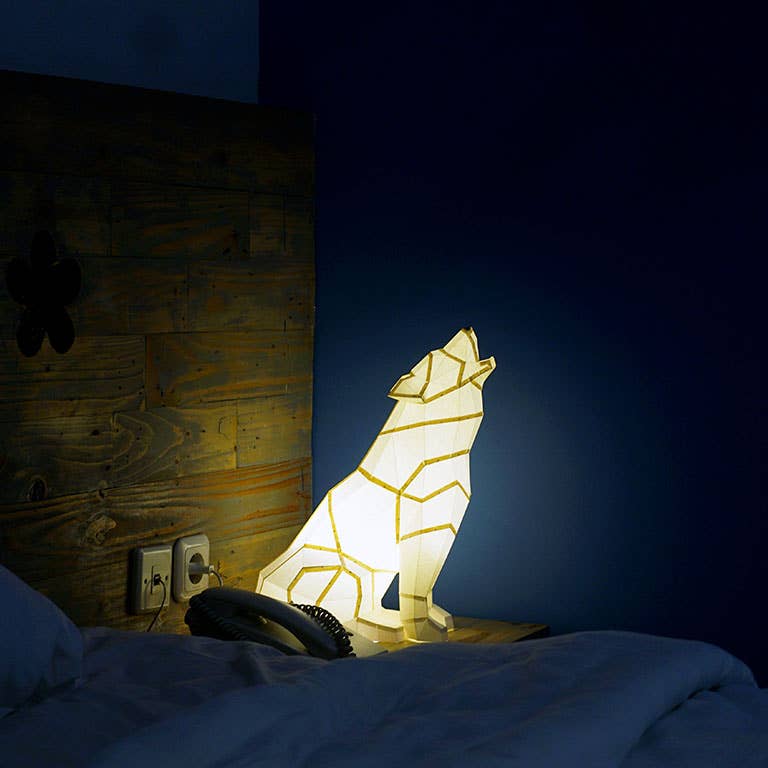 Wolf 3D PaperCraft Origami Model, Paper Lamp