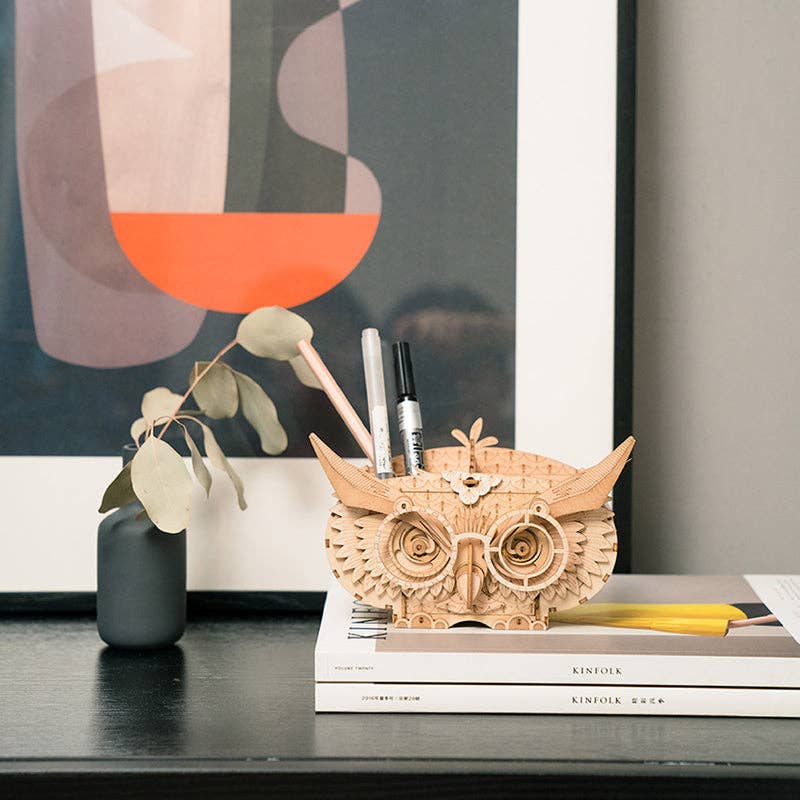 3D Wood Puzzle: Owl Storage Box
