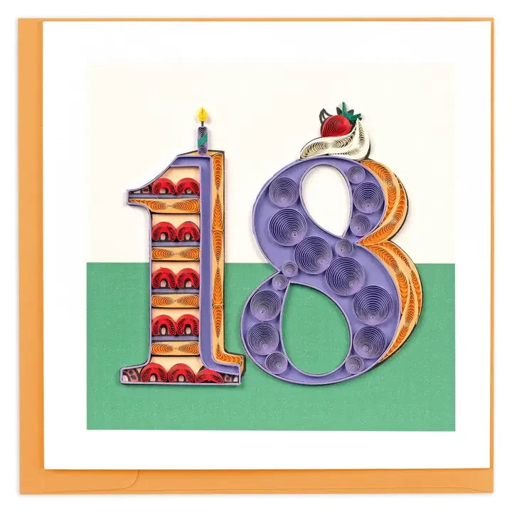 18th Birthday Quilling Card