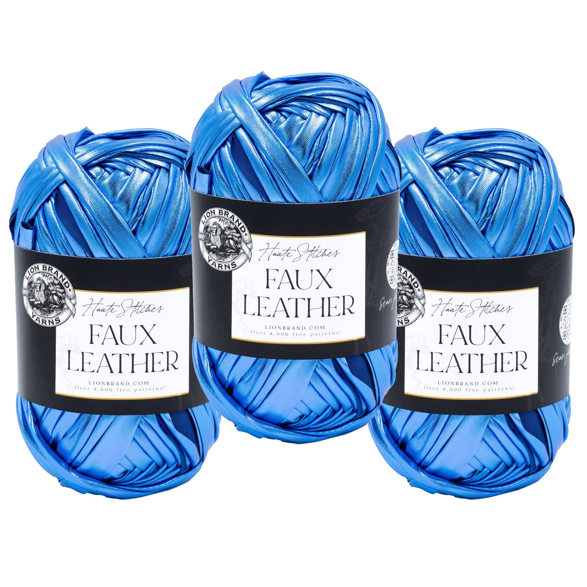Lion Brand Yarn Haute Stitches Faux Leather 3 Pack: MotoJacket