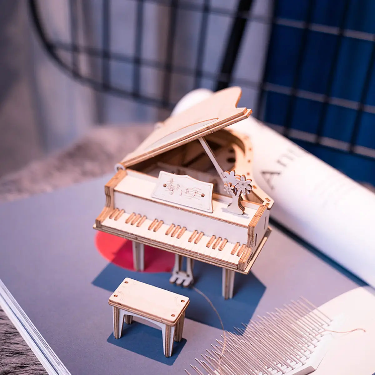 3D Wood Puzzle: Grand Piano
