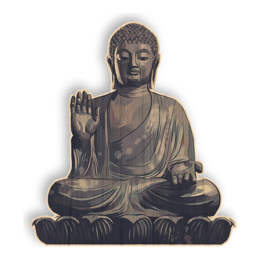 Buddha - Inspirational Bamboo Wood Sticker