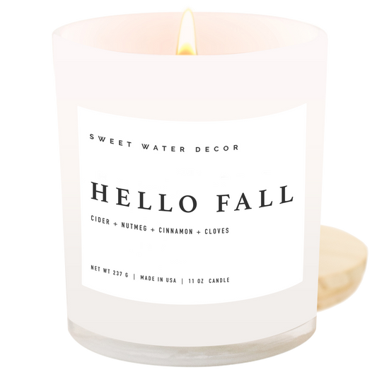 Hello Fall 11 oz Soy Candle