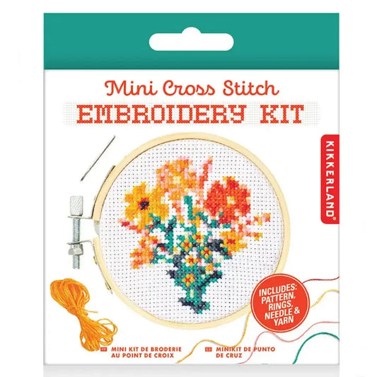 Mini Cross Stitch - Bright Bouqet