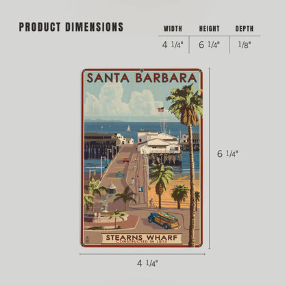 Santa Barbara Wood Postcards - Stern's Wharf