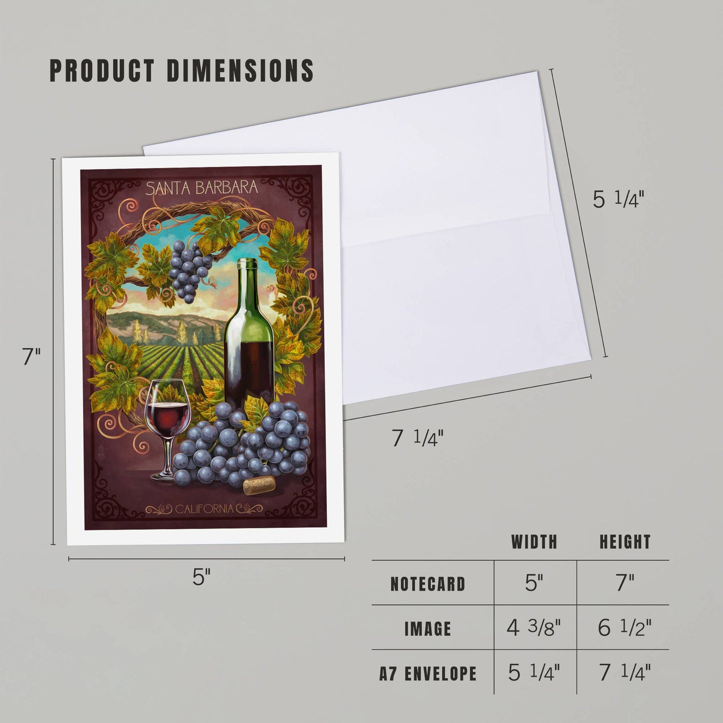 Santa Barbara Greeting Card - Wine Country Window