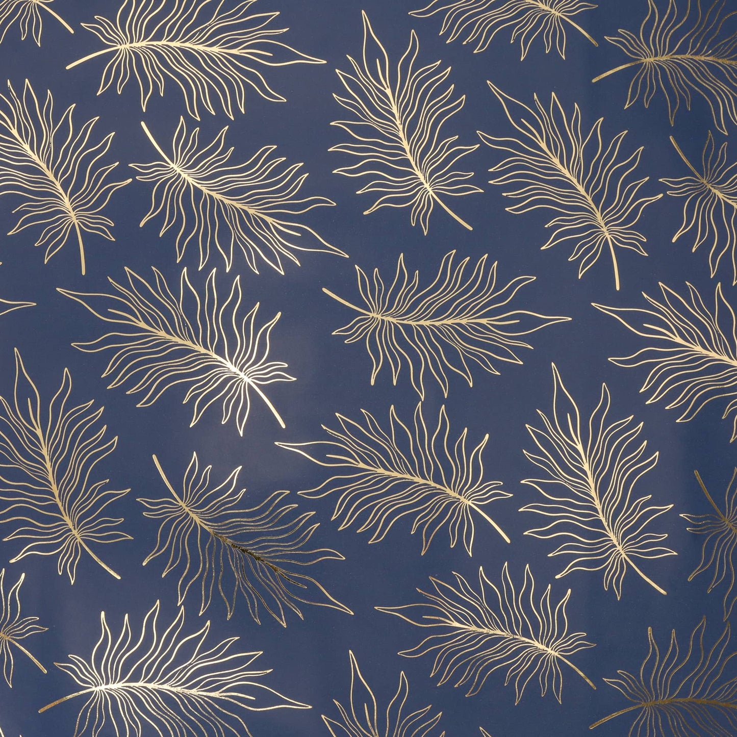 Botanical Leaf Navy/Gold - 30" x 10' Wrapping Paper |