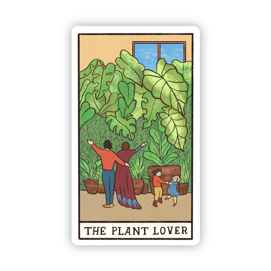 The Plant Lover Tarot Card Die Cut Sticker
