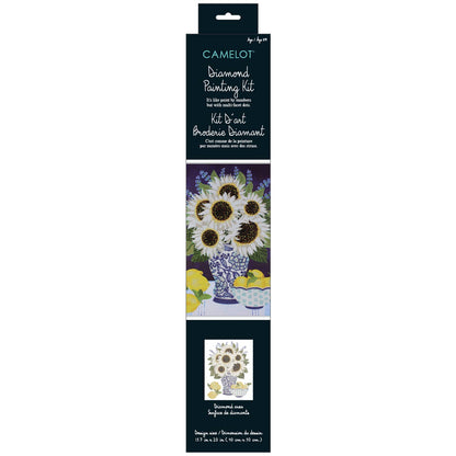 White Sunflowers Diamond Painting Kit