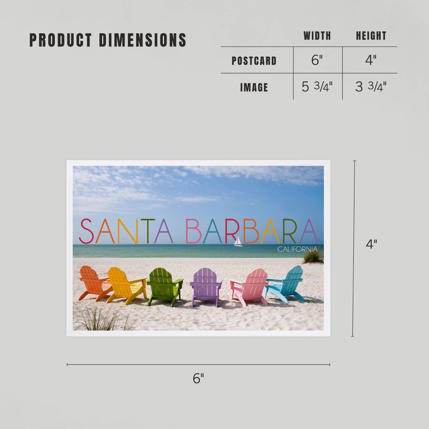 Santa Barbara Postcards - Rainbow Chairs