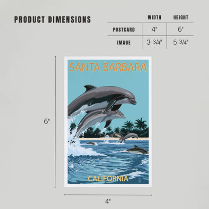 Dolphins Santa Barbara Postcard