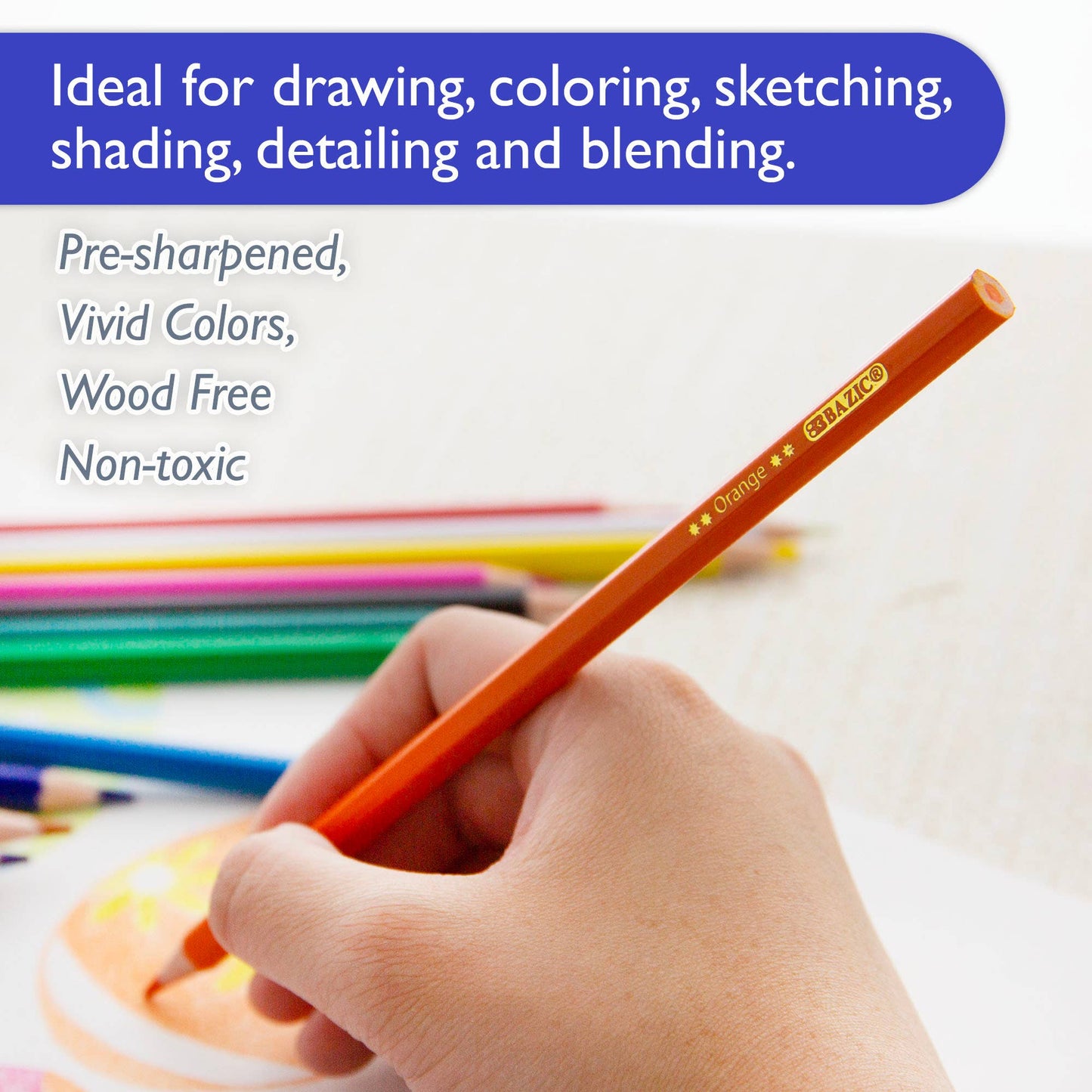 Wood 12 Colored Pencils