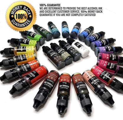 PIXISS Alcohol Ink Set of 25 - Highly Saturated