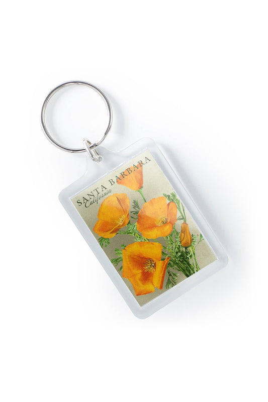 California Poppy Santa Barbara Key Chain