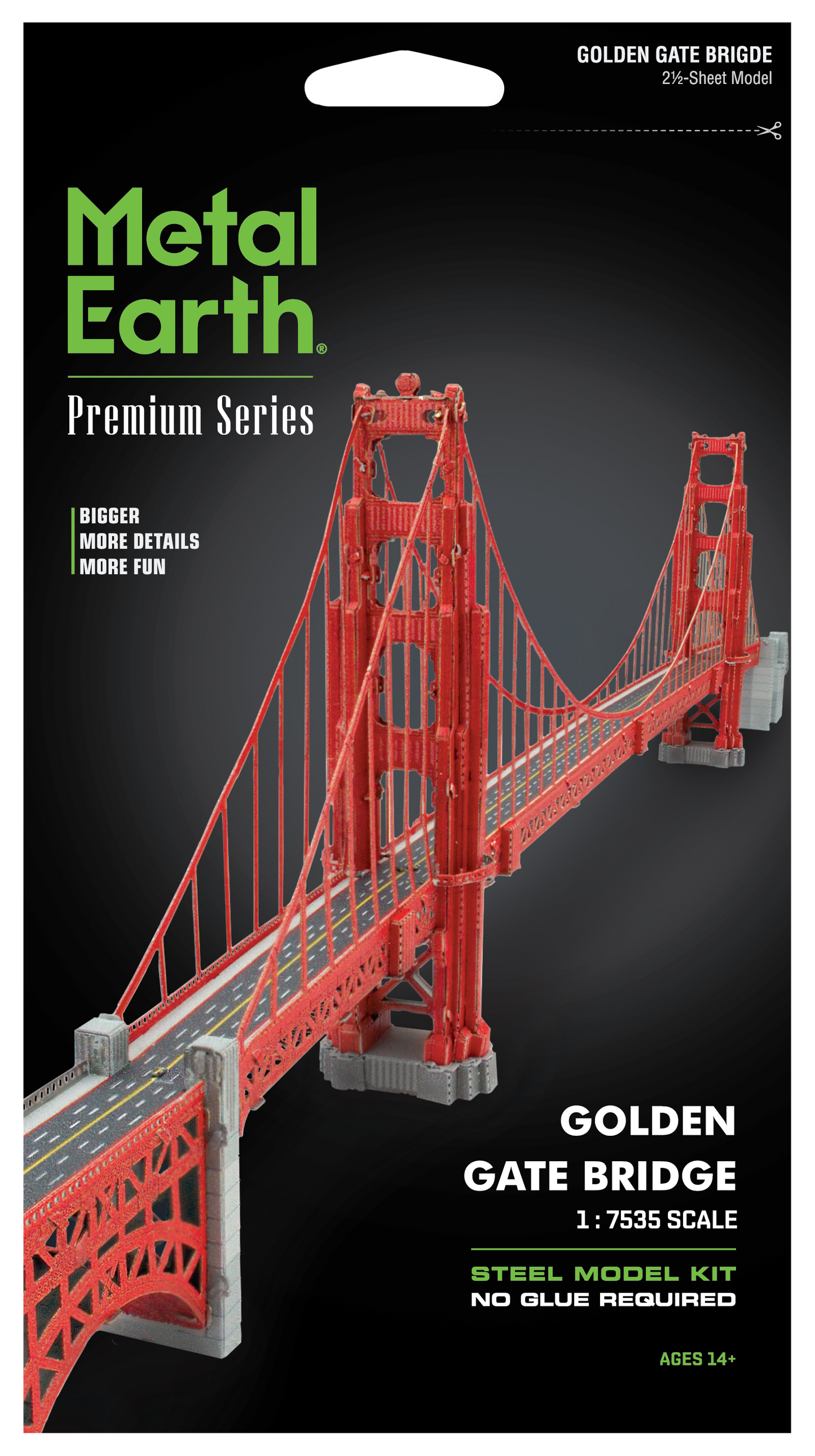 3D Metal Puzzle - Golden Gate Bridge - Premium Series Metal Earth