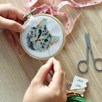 Cat Mini Cross Stitch Kit - Kikkerland