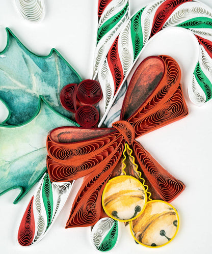 Candy Cane Quilling Card