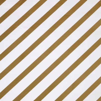 White/Gold Diagonal Stripe - 30" x 10' Wrapping Paper |