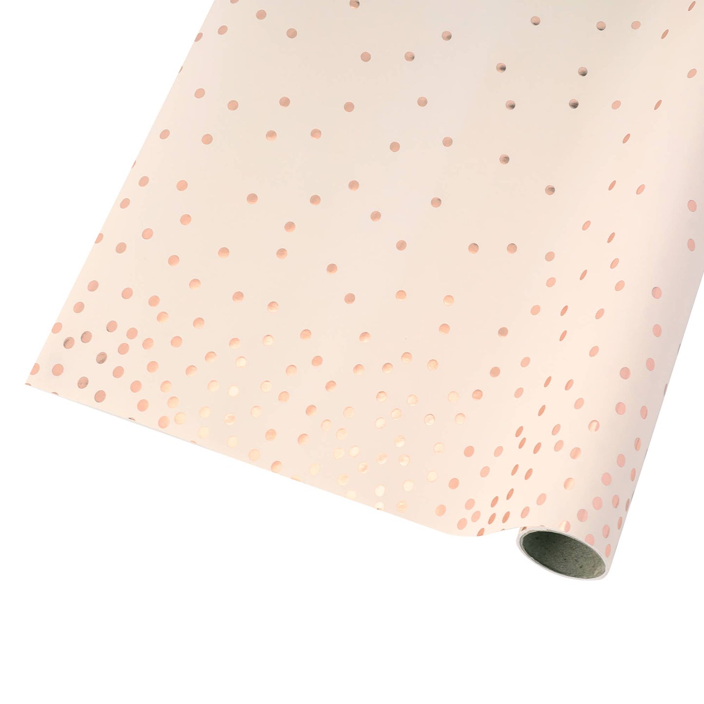 Rose Gold Metallic Small Dot - 30" x 10' Wrapping Paper