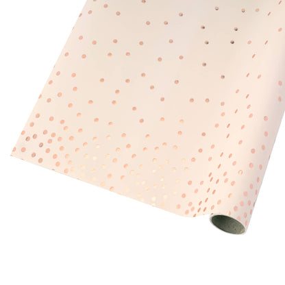 Rose Gold Metallic Small Dot - 30" x 10' Wrapping Paper