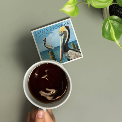 Pelican Santa Barbara Ceramic Coaster