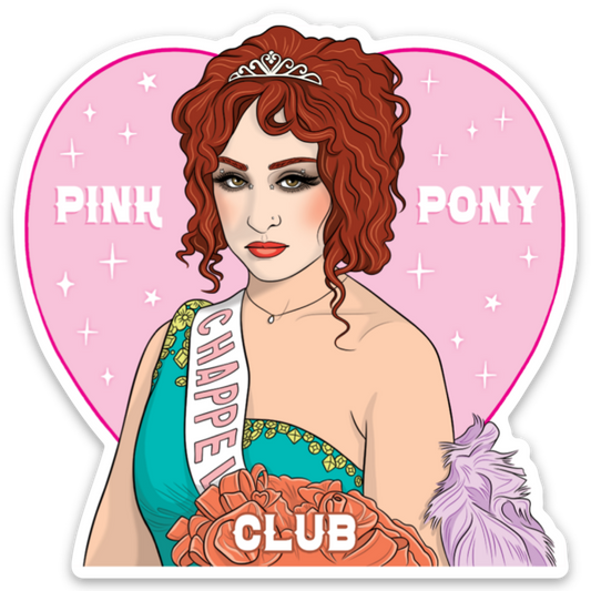 Pink  Pony Club - Chap Pink Pop Star Die Cut Sticker