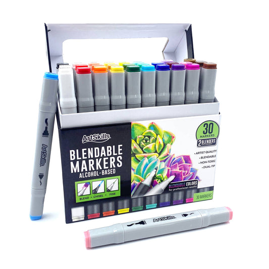 Dual-Tip Alcohol Markers, 30 Markers