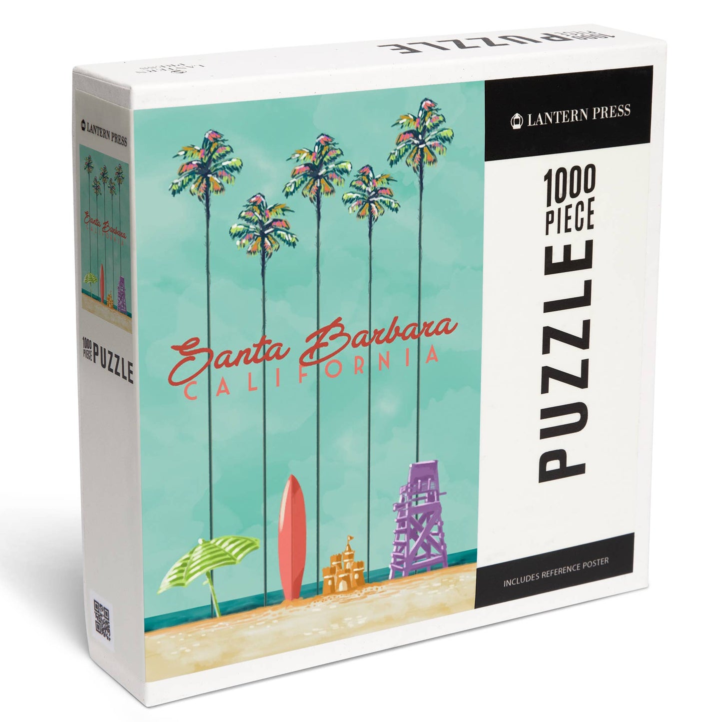 Palm Tree and Surfboard Santa Barbara 1000 Piece Jigsaw Puzzle