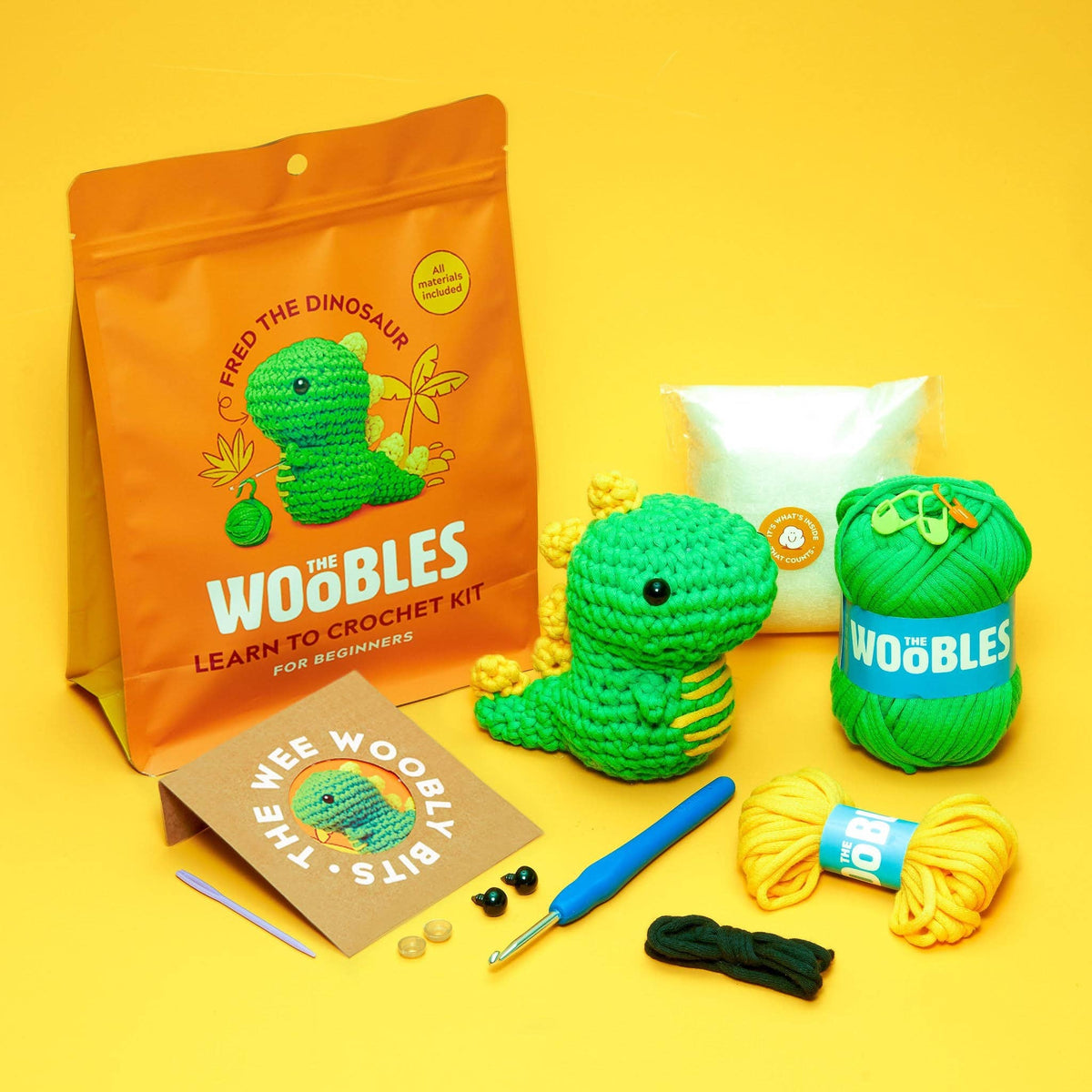 Fred the Dinosaur - The Woobles Crochet Kit