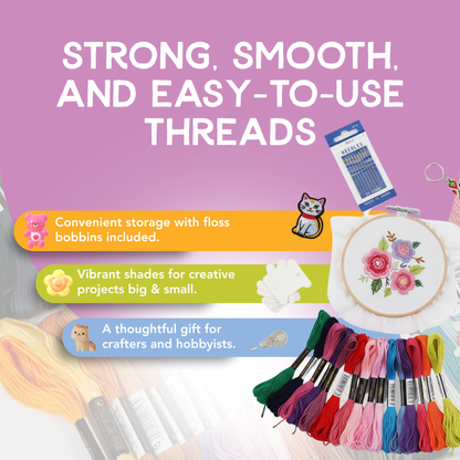 Incraftables Embroidery Thread Set – 100pcs