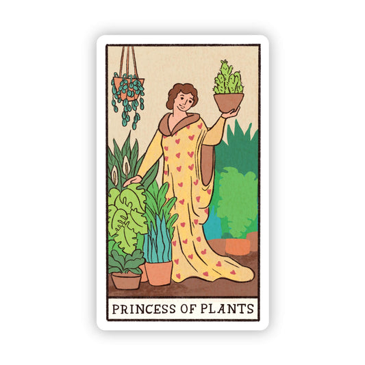 Princess of Plants Tarot Card Die Cut Sticker