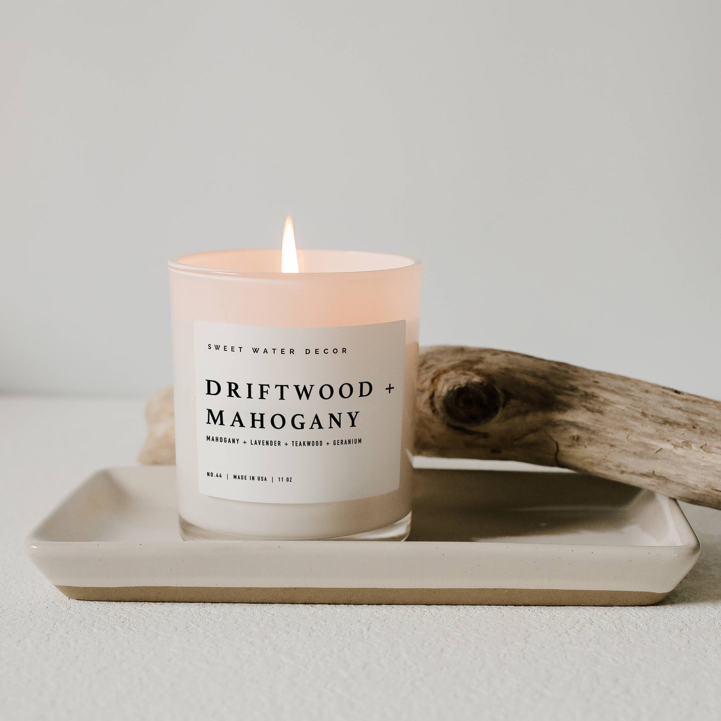 Sweet Water Decor -Driftwood and Mahogany 11 oz Soy Candle