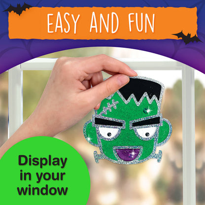 Halloween Easy Sparkle Window Art Craft Kit for Kids\