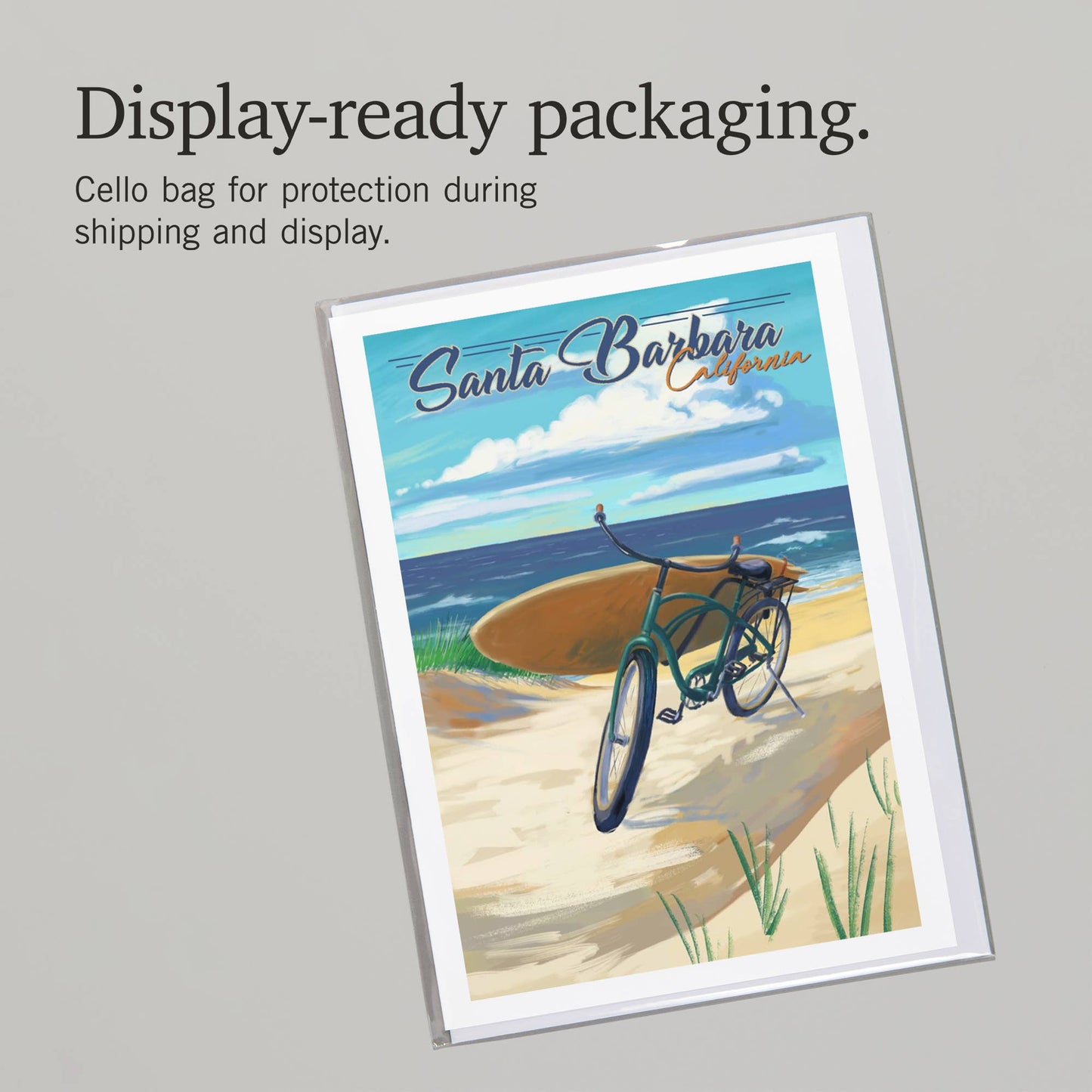 Santa Barbara Greeting Card - Beach Cruiser