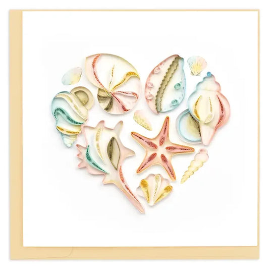 Seashell Heart Quilling Card
