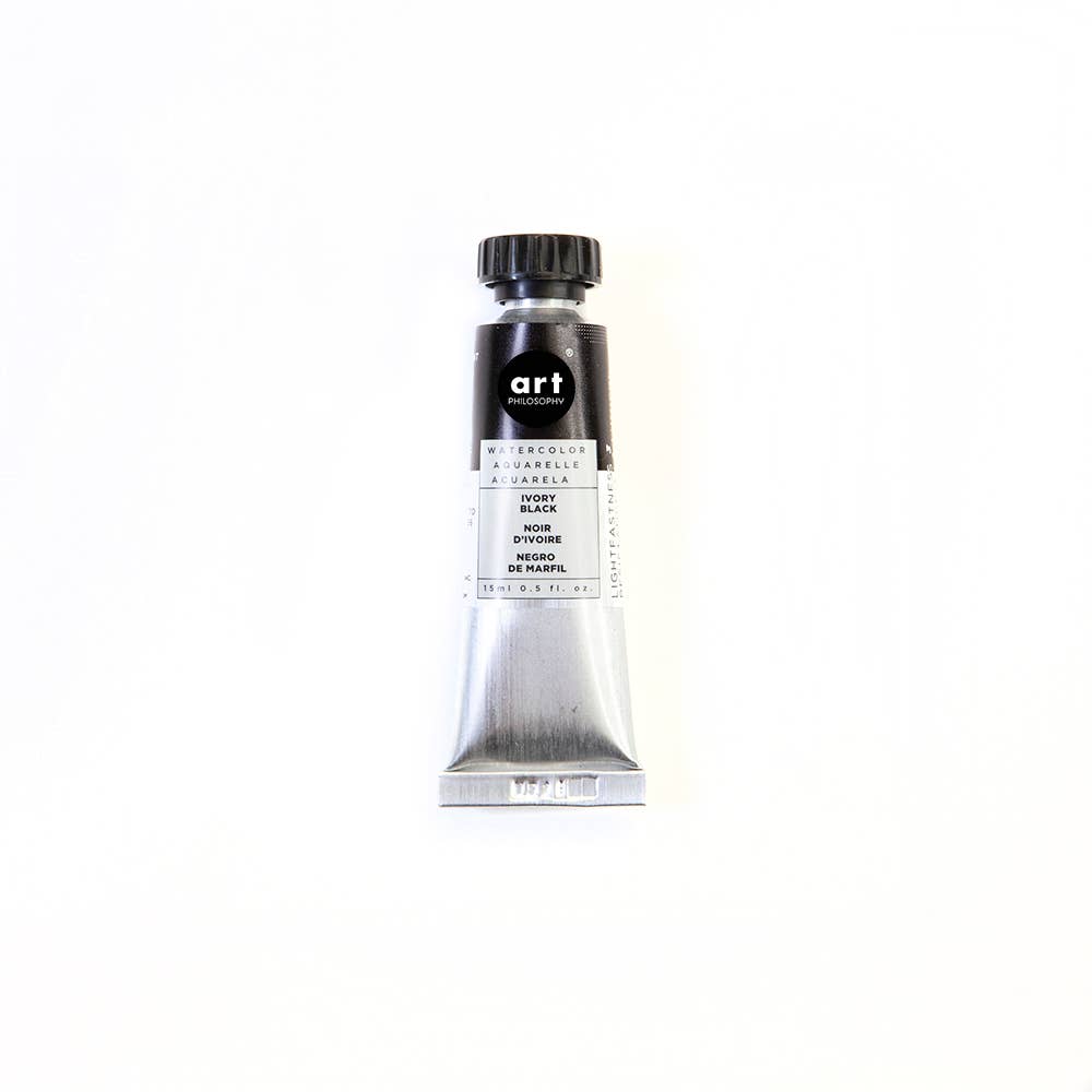 Art Philosophy® Watercolor Tubes Ivory Black 15 ml series #1