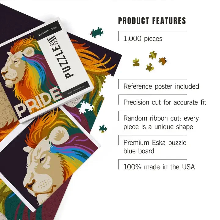 Gay Pride Lion 1000 Piece Jigsaw Puzzle