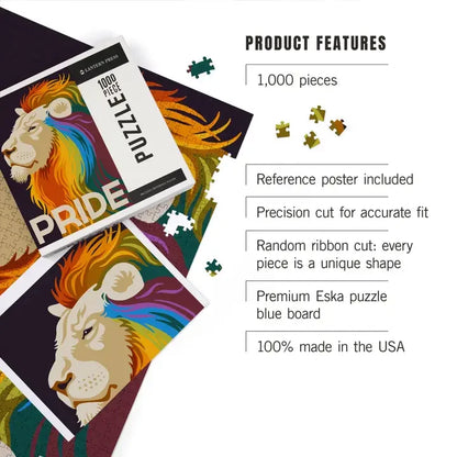 Gay Pride Lion 1000 Piece Jigsaw Puzzle