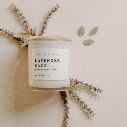 Sweet Water Decor - Lavender and Sage 11 oz Soy Candle