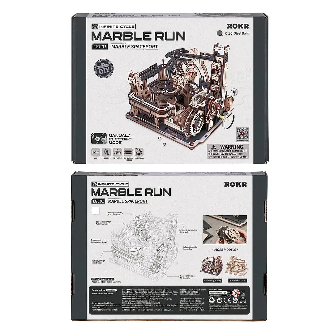 3D Wooden Puzzle - Marble Spaceport