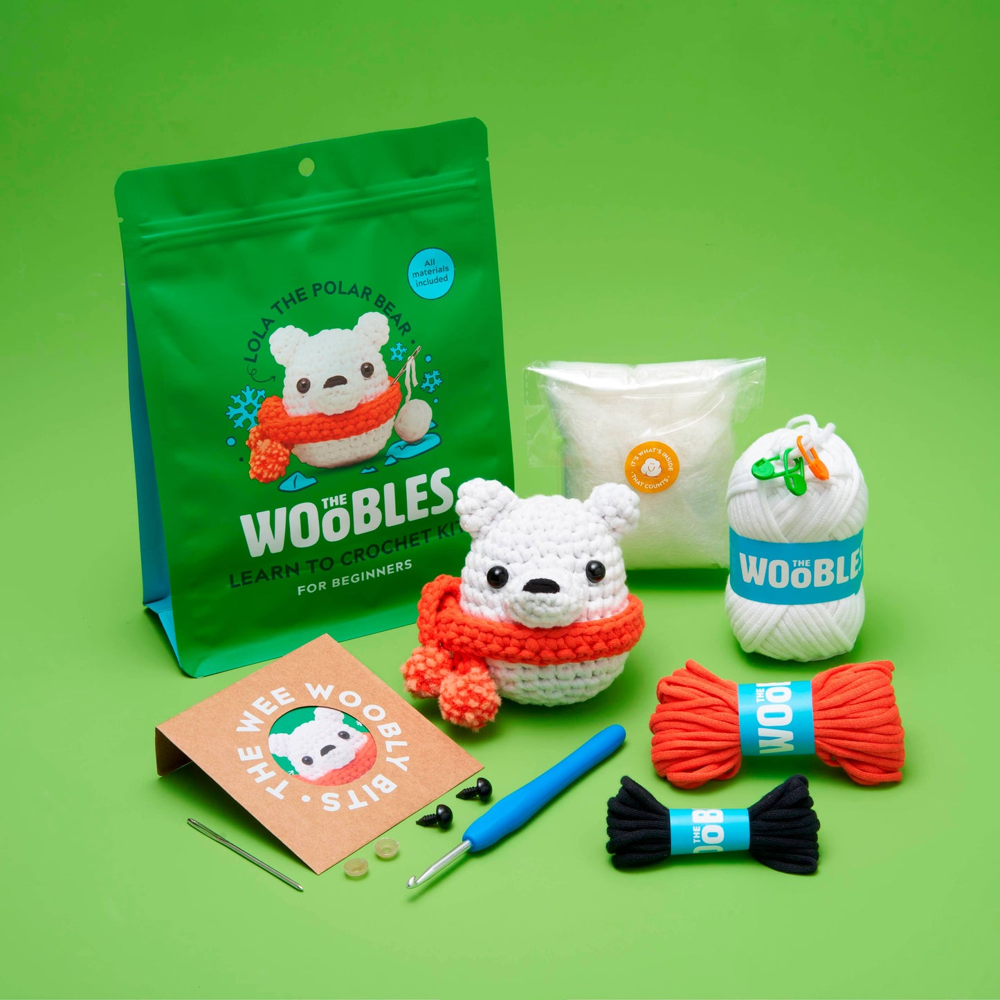 Lola the Polar Bear - The Woobles Crochet Kit