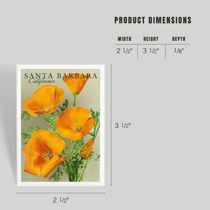 California Poppy Santa Barbara Magnet