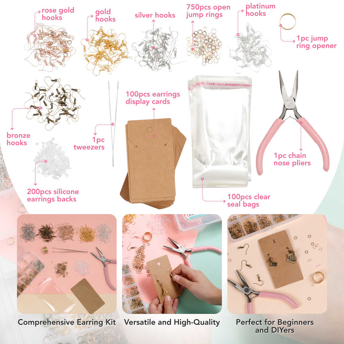Incraftables 5-Color Earring Making Kit
