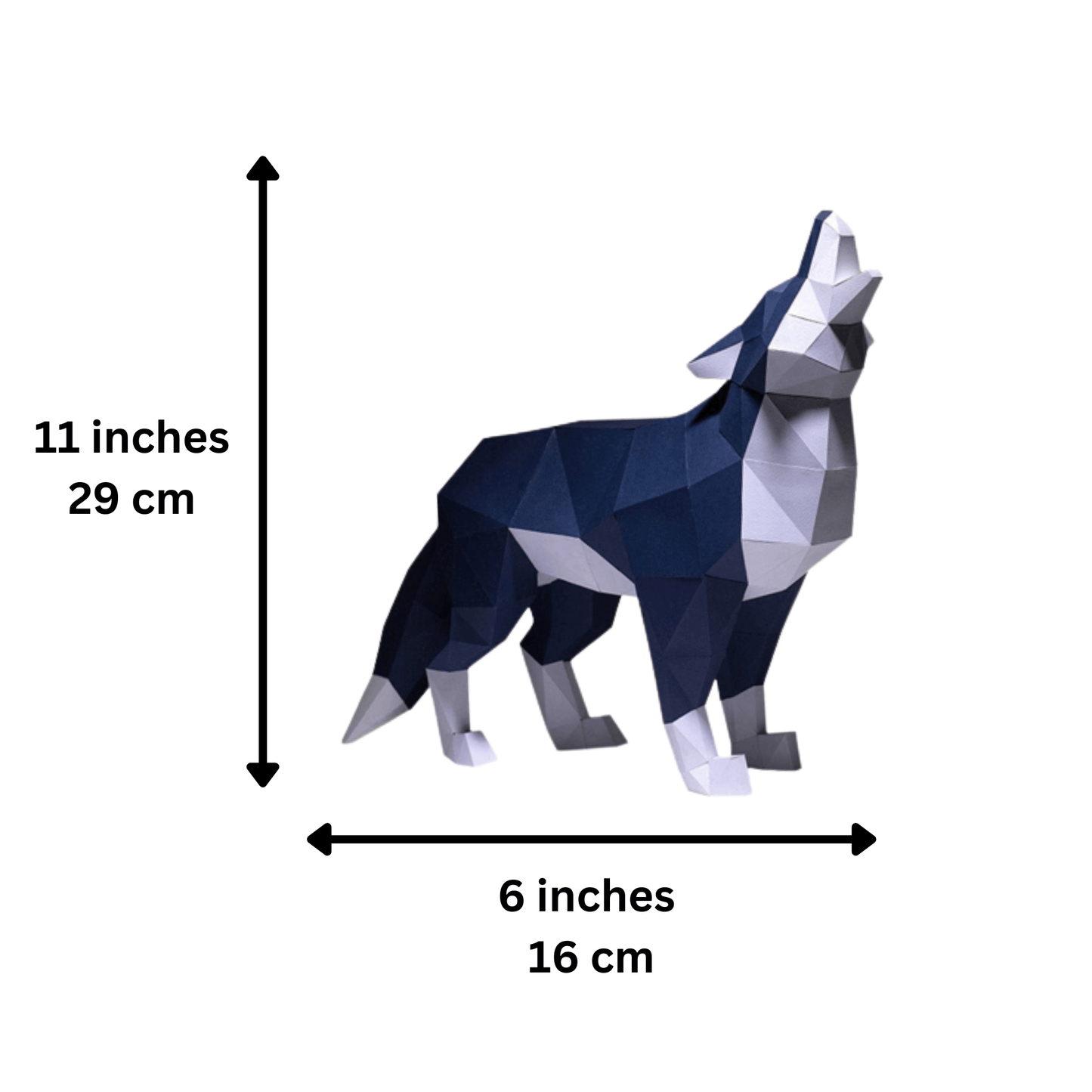 Wolf 3D PaperCraft Origami Model, Paper Animal Art