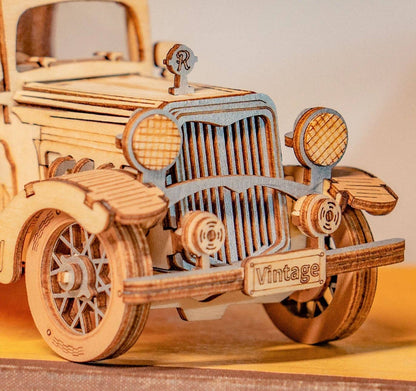 3D Wood Puzzle: Vintage Car